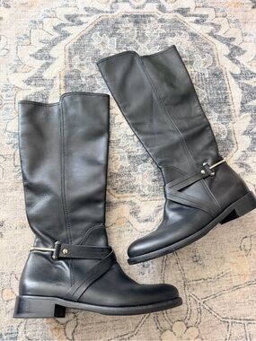 Napolini Classic Black Knee high Leather Boots size 39